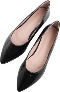 Hee grand Women's Classic Pointed Toe Flats Patent Leather Dress Shoes Comfort Low Heel Work Shoes Women Fashion Flats 10 Black