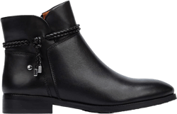 PIKOLINOS Flat Ankle Boots Leather Royal for Woman 10-10.5 Black