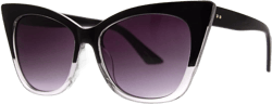 A.J. Morgan Women's Vintage-Inspired Cat-Eye Sunglasses Black/Crystal 55 Millimeters