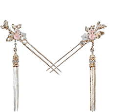 Hanfu Headwear Female Ancient Style Tassel Step Shake Golden Butterfly Hair Pin Bride Crystal Hair Comb Hair Accessories Set