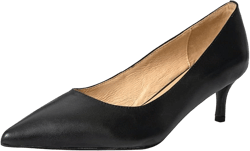 Women's Dress Low Heel Leather Pump 9.5 Black