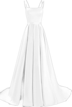 HSFIYAKJ Satin Prom Dresses Long Ball Gown A Line Spaghetti Straps Pleated Formal Evening Dress for Women with Pockets 17 White