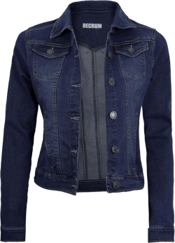 Decrum Denim Jacket for Women - Casual Stylish Outerwear Blue and White Jean Jacket Women X-Small Dark Blue - Womens Denim Jacket