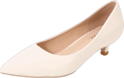 TN TANGNEST Women's Classic Pointed Toe Dress Shoes Party Low Heel Pumps 7.5 D White