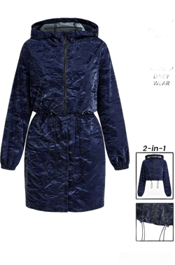 SHEIN Sport Innovista Women 2-In-1 Detachable Dual-Purpose Model Sport Jacket , Camping Running Outdoor, Going Out Tops, Light Jacket, Windproof Jacket, Blue Jacket, 2-In-1 Detachable, Zip Up Jacket, Women Jackets, Sports Windbreaker Light Jacket With Hoodie, Winter Women Jacket, Fall Winter Women Outfit