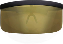zeroUV Visor Sunglasses for Men and Women, Futuristic Face Shield Glasses with UV400 Protection 172mm C08 | Gold Mirror 172 Millimeters