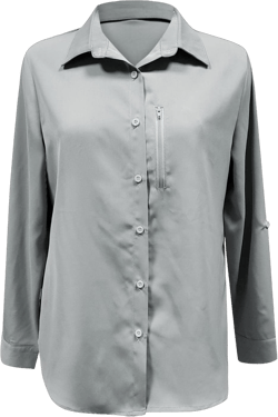 Women's UPF 50 Long Sleeve UV Sun Protection Safari Shirts Outdoor Quick Dry Sun Shirt Fishing Hiking Travel Shirts XX-Large Grey