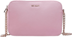 Elegant Faux Leather Crossbody Purse Bag For Women - Over The Shoulder Small Crossbody Purse - Women's Jet Set Cross Body Bag Pink