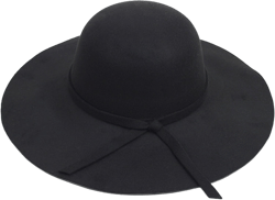 Nollia Women's Floppy Sun Hat with Bowknot - Wide Brim Fashionable Felt Hat Black