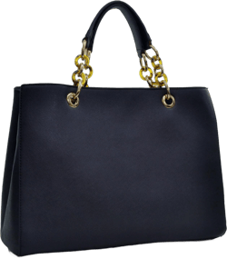Dasein Womens Top Handle Handbag Satchel Purse Structured Work Tote Bag Shoulder Bag (Black)