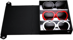 zeroUV Oversized Heart Shaped Sunglasses UV400 Cute Trendy Love Fashion Eyewear for Women 52mm Z01 | Deluxe 3-pack (Black/Red/White) 52 Millimeters