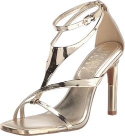 DKNY Women's Strappy Heeled Sandal 6 Gold