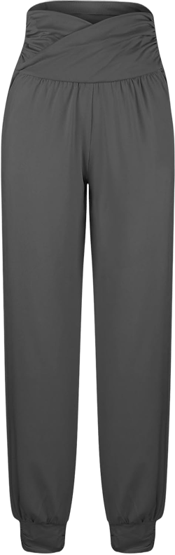 High Rise Work Pants for Women Stretchy Office Pants Straight Tailored Pants Flowy Petite Pants Business Casual Pants Medium Gray
