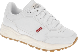 Levi's Womens Skye Synthetic Leather Casual Lace Up Sneaker Shoe, White/Gum, Size 8