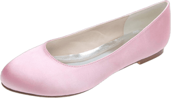 Wedding Flats Shoes Women Satin Round Toe Comfortable Bride Ballet Flats 10 Pink