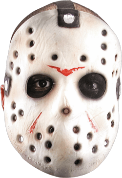 Adult Friday the 13th Jason Voorhees Hockey Costume Mask -  - White