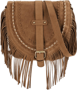JOLLQUE Suede Crossbody Bag for Women,Tassel Sling Bohemian Shoulder Bags for Travel and Trip Khaki