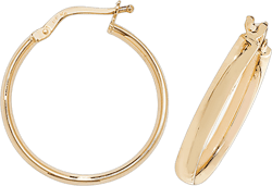 9ct Gold Hoop Earrings. 25mm*23mm Hypoallergenic 9ct Gold Jewellery for women..