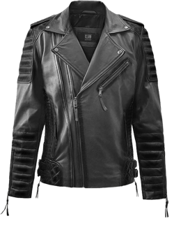 Clubcorp Pure Napa Sheep Skin Leather Jacket Men And Oblique Zipper Fashion Design Soft Men's Motorcycle Biker Jacket Styles, X-Large Black