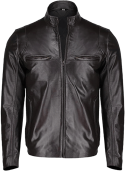 Biker Style Leather Jacket For Men Slim Fit Cafe Racer Style Real Leather Jacket Men Western Wear For Men X-Large Black