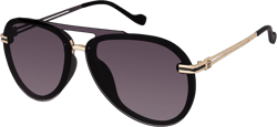 Jessica Simpson Women's J6195 Modern Aviator Pilot Sunglasses with Uv400 Protection. Glam Gifts for Her, 65 Mm Matte Black 65 Millimeters
