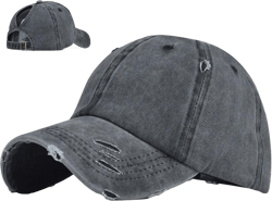 Fashion Style Ponytail Top Hats for Women Baseball Caps High Messy Bun Caps Ponycaps Dad Hats Broken Ponytail Black