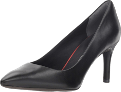 Rockport Women's Total Motion 75mm Pointy Pump Dress 10.5 Wide Black Leather