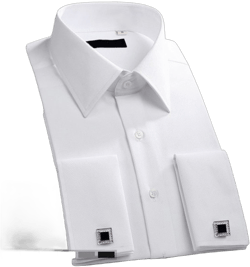 M~6XL Men's French Cuff Dress Shirt 2023 New White Long Sleeve