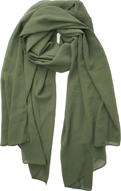 YOUR SMILE for Women Lightweight Breathable Solid Color Soft Chiffon Long Fashion Scarves Sun-proof Shawls Wrap Olive Green