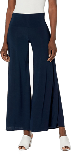 Star Vixen Women's Stretch Ity Knit Wide-Leg Palazzo Pant Large Navy