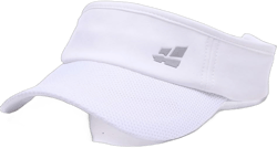 Quanhaigou Sun Visor for Men Women,Premium Sports Tennis Golf Running Hat, Mesh Adjustable Cap One Size Mesh White