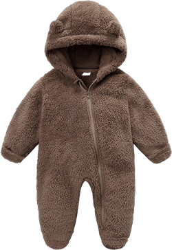 Open Box Deals Labor Day Deals Newborn Baby Bear Onesie Baby Fleece Snowsuit Jumpsuit Hooded Footie Thick Winter Outwear for Infant Boys Girls Sold By Amazon Only Products