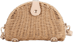 LA TERRE Straw Crossbody Bags for Women Summer Handmade Woven Wicker Purse Beach bag Beige