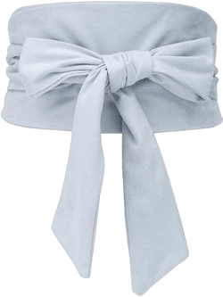 Women's Bowknot Self Tie Wrap Around Obi Waist Band Cinch Boho Waist Belt Light Gray