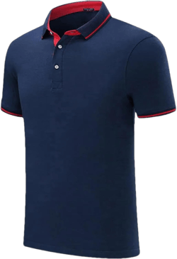Men's Loose Cotton Polo Shirts Summer Casual Short Sleeves Lapel T-Shirt Soft Tee Top Large Navy Blue