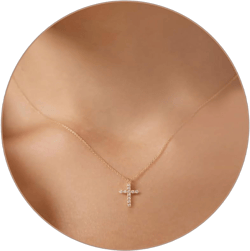 jewelery Dainty Real Gold Cross Necklace for Women 14K - Timeless Elegance Jewelry for All Occasions