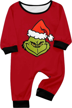 AMXYFBK 2024 Christmas Grinch-printed Family Matching, Soft Family Matching Loungwear Sets Grinch Print Pajamas for Baby Kid Men Women Couples