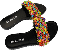 Colorful Beads Women African Sandals US 7.5 / EU 38