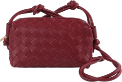 UPSONG Woven Crossbody Bags for Women，Fashion Leather Lightweight Handbags Shoulder Bag Phone Purse Ladies Messenger Bag Burgundy
