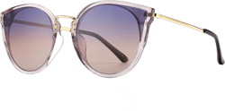 SUNGAIT Oversized Vintage Polarized Cat Eye Sunglasses for Women UV400 Transparent Grey Frame/Purple Gradient Lens