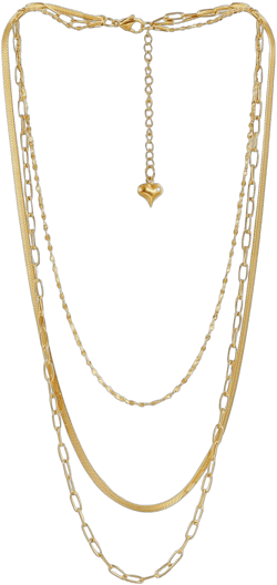 Gold/Silver Layered Necklaces for Women, Dainty 18K Gold Plated Choker Necklaces for Women Trendy Layering Herringbone Box Snake Paperclip Chain Fashion Jewelry Set Gold Mirror&Herringbone&Paperclip