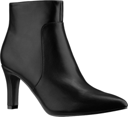 ILLUDE Women's Fashion Ankle Boots Comfortable Pointed Toe High Heels Side Zipper Booties 7 Black Pu