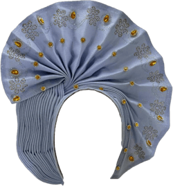 Nigerian for Women Turban Head Wrap African Gele Headties Female Handmade Sewing Fashion Head Tie Women hat for Party One Size Sliver