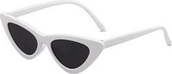 Clout Goggles Cat Eye Sunglasses Vintage Mod Style Retro Sunglasses Small Cateye Sunglasses for Women White