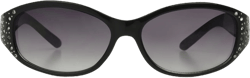 Foster Grant Women's Wrap Fashion Sunglasses Black