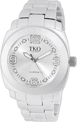 TKO Orlogi Women's Boyfriend Size Silver Aluminum Bracelet Watch