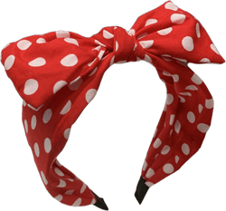 Polka Dot Bow headbands cute hair accessories for women and girls retro headbands (red)