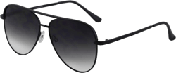 Flawless Large Flat Lens Mirror Gradient Lens Aviator Sunglasses for Men and Women Black Ombre