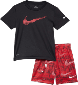 Nike Baby Boy's Dri-FIT Dominate Graphic T-Shirt and Shorts Two-Piece Set (Toddler) University Red 4 Toddler