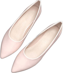 Hee grand Women's Classic Pointed Toe Flats Patent Leather Dress Shoes Comfort Low Heel Work Shoes Women Fashion Flats 8 Nude Pink